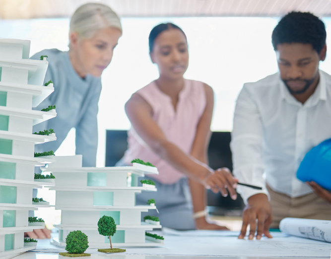 3 students with a bachelors of urban planning degree